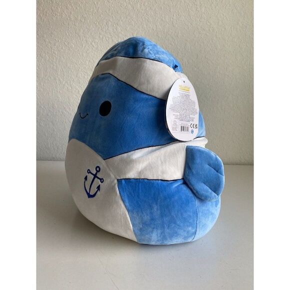 Squishmallow 16" Ricky The Clownfish Soft Blue Anchor Belly Plush NEW - Picture 2 of 12
